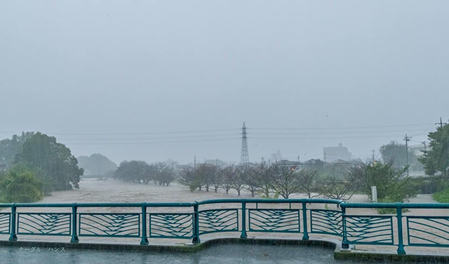 台風翌日10/13の下里1区集落や霜里農場の様子