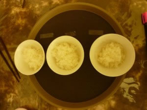 ３種のお米食べ比べ
